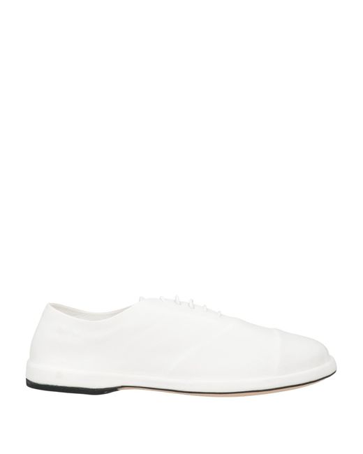 Marni White Lace-Up Shoes Leather for men