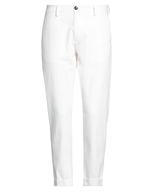 Liu Jo White Pants Cotton, Elastane for men