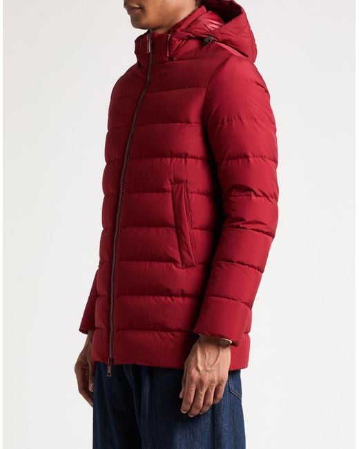 Herno Red Laminar Brick Puffer Polyester for men