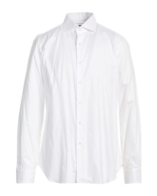 Barba Napoli White Shirt Cotton for men