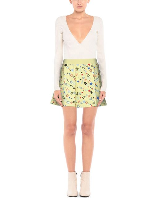 Love Moschino Metallic Light Mini Skirt Cotton, Elastane