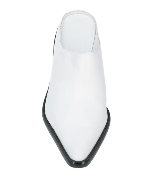 By Far White Mules & Clogs