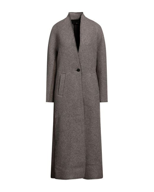 Isabel Benenato Brown Overcoat & Trench Coat
