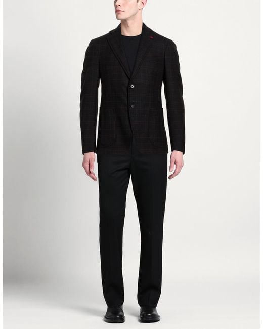 Isaia Black Blazers for men