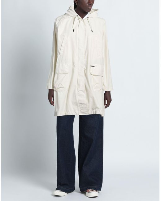 Woolrich White Overcoat & Trench Coat