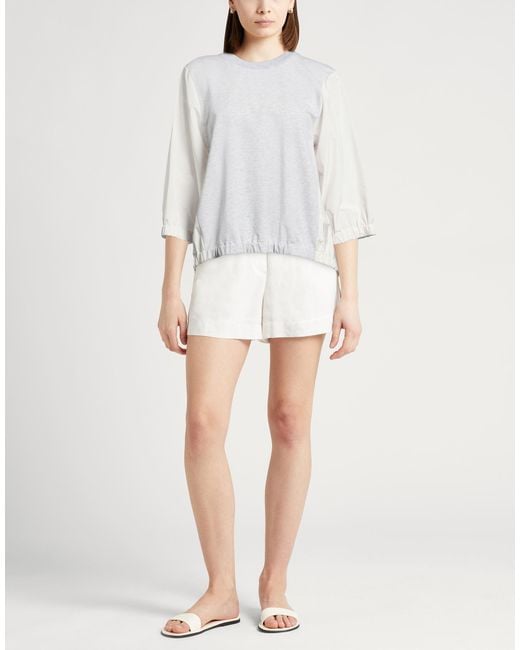 Peserico White Light Sweatshirt Cotton, Elastane