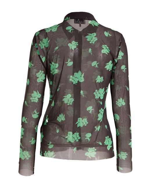 Ganni Green Shirt Polyamide, Elastane