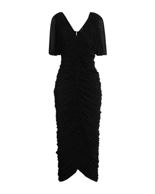 Magda Butrym Black Midi Dress Cupro, Elastane