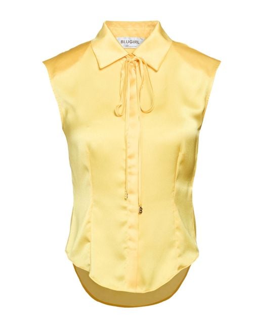 Blugirl Blumarine Yellow Shirt Polyester