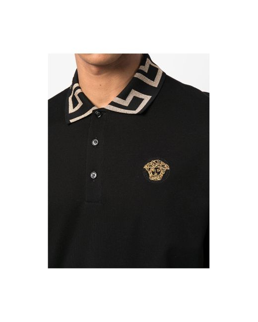 Polo Versace pour homme en coloris Black