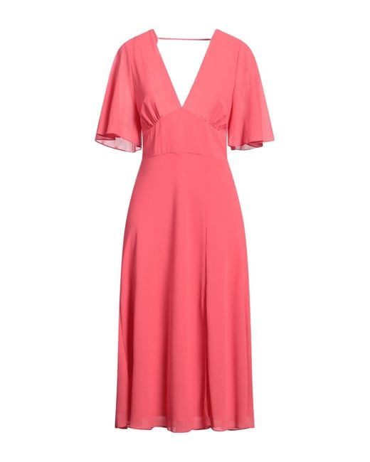 Patrizia Pepe Pink Midi Dress Polyester