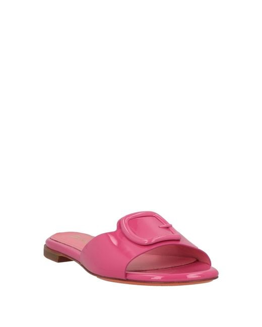 Santoni Pink Fuchsia Sandals Leather