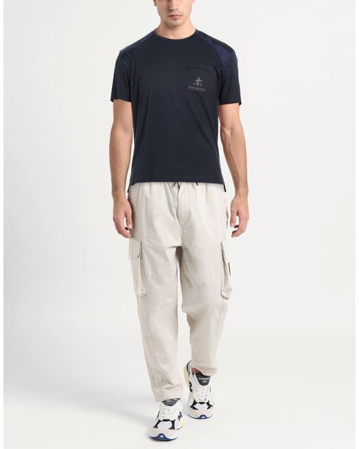 Premiata Blue T-Shirt Cotton, Polyamide for men