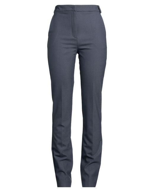 Patrizia Pepe Blue Pants Polyester, Virgin Wool, Elastane