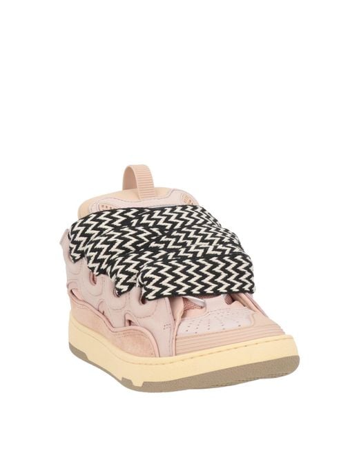 Lanvin Pink Sneakers Calfskin, Polyester