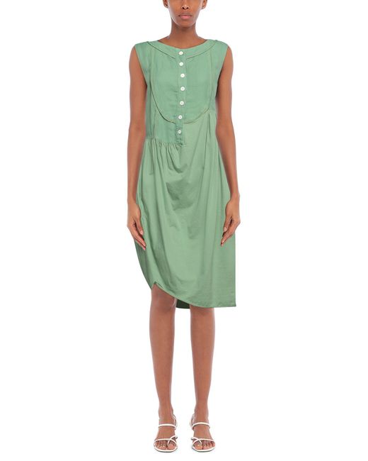 High Green Midi Dress