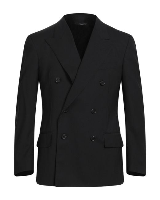 Dunhill Black Blazer Wool, Elastane for men