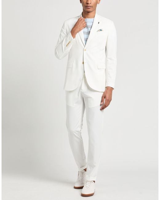 Bob White Suit Polyester, Viscose, Elastane for men