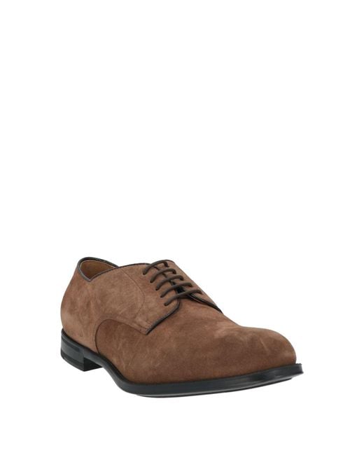 Doucal's Brown Lace-Up Shoes Leather for men