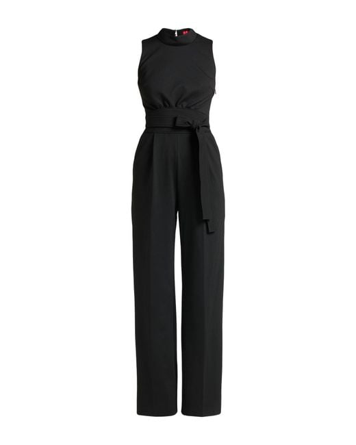 HUGO Black Jumpsuit Polyester, Viscose, Elastane