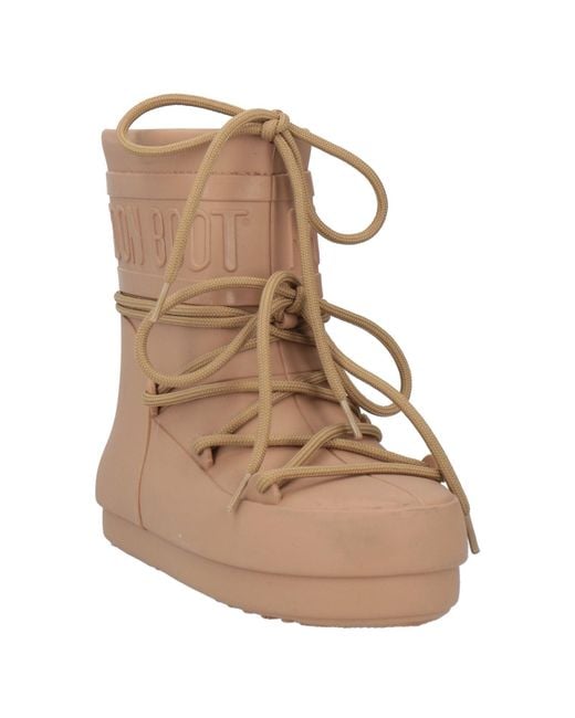 Moon Boot Brown Camel Ankle Boots Rubber