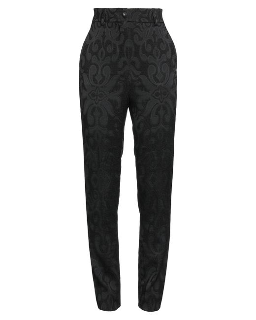Dolce & Gabbana Black Pants Polyester, Acetate, Viscose, Elastane