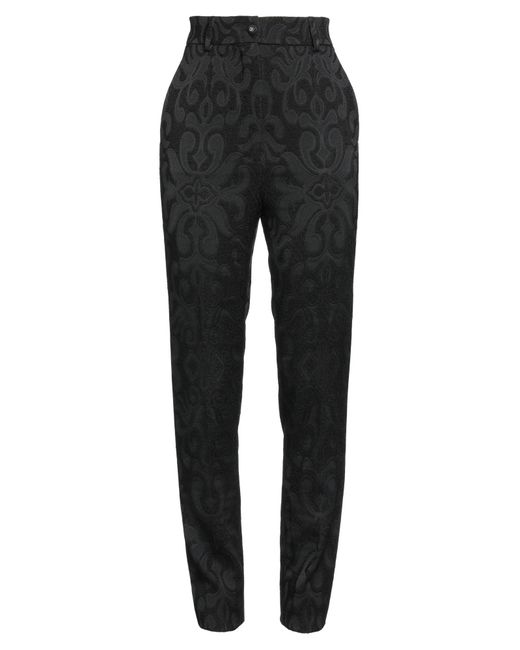 Dolce & Gabbana Black Pants Polyester, Acetate, Viscose, Elastane