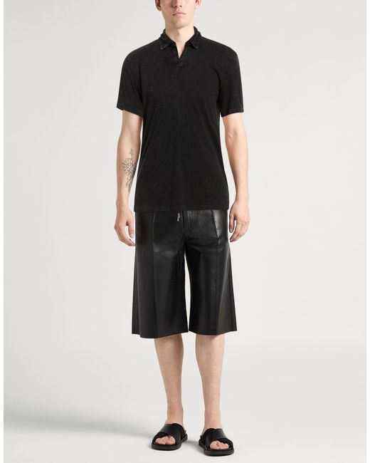 John Varvatos Black Polo Shirt Cotton for men