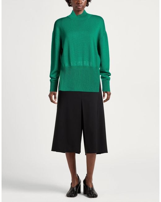 MEIMEIJ Green Turtleneck Wool