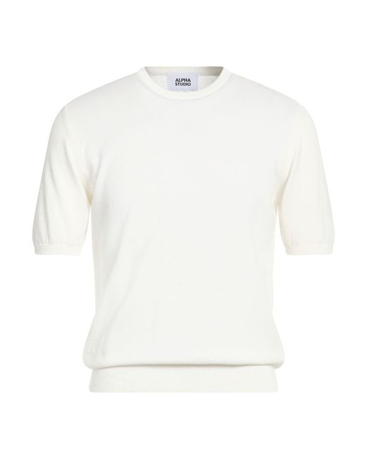 Pullover Alpha Studio pour homme en coloris White