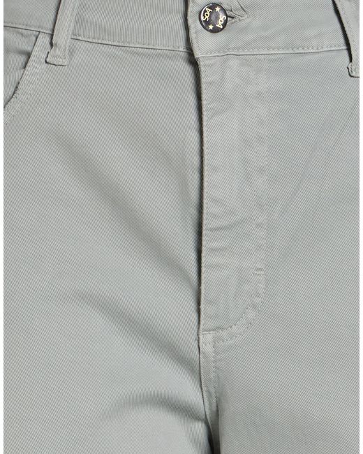 Soallure Gray Pants Cotton, Elastane