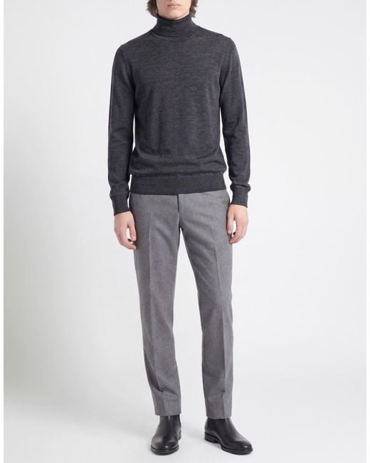 Alpha Studio Blue Turtleneck Cashmere for men