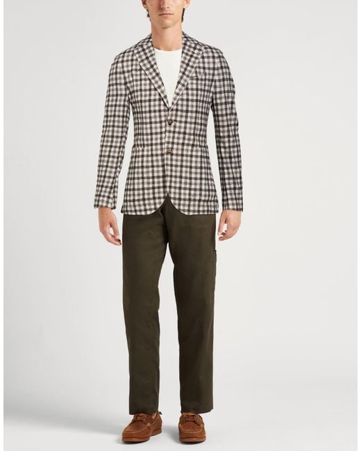 Luigi Bianchi White Blazer Cotton for men