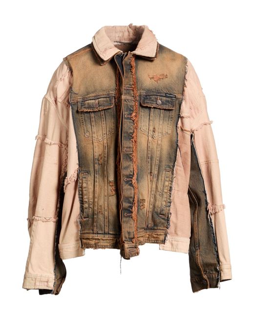 Dolce & Gabbana Brown Sand Denim Outerwear Cotton, Elastane for men