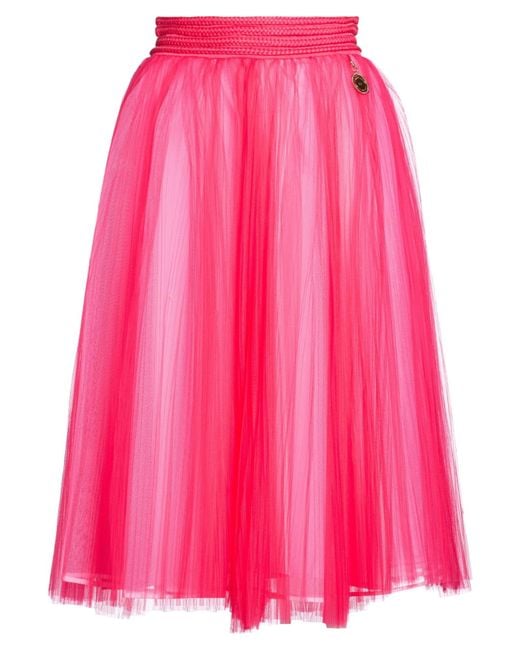 Elisabetta Franchi Pink Midi Skirts
