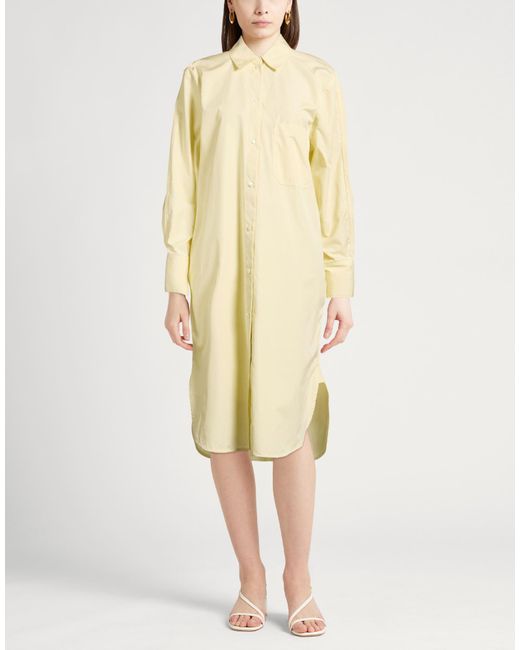 Totême Yellow Midi Dress Organic Cotton