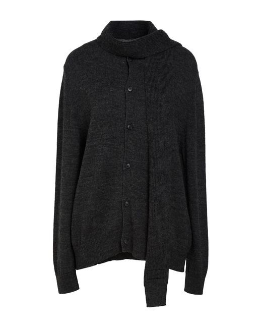 MM6 by Maison Margiela Black Cardigan Acrylic, Virgin Wool