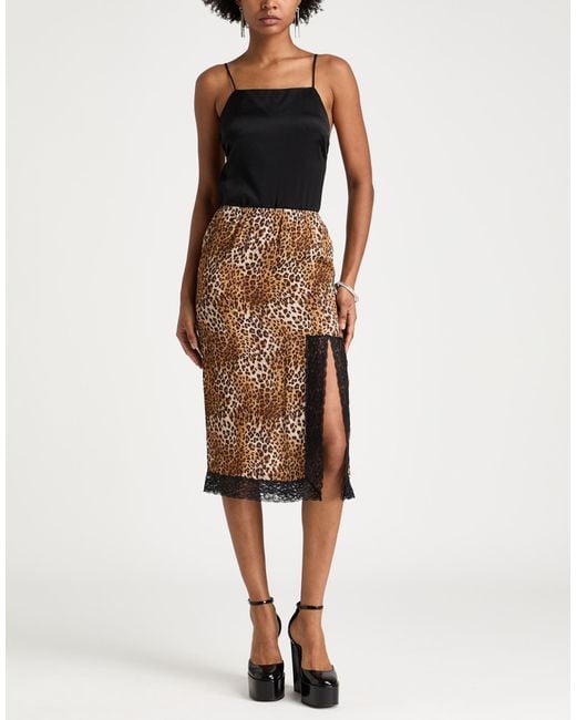 Carla G Natural Midi Skirt Viscose