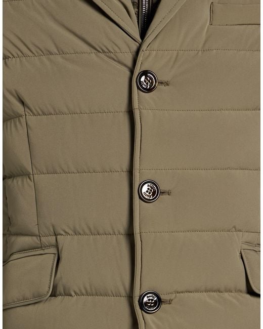 Moorer Green Puffer Polyamide, Soft Leather for men