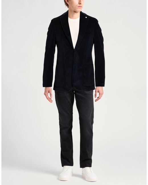 L.b.m. 1911 Blue Midnight Blazer Cotton for men