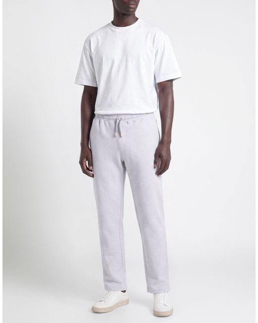 Eleventy Gray Platinum Light Pants Cotton, Polyamide for men