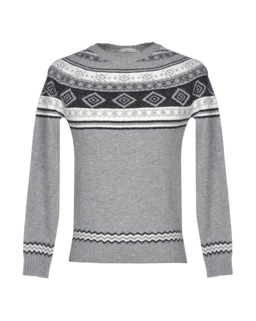 Daniele Alessandrini Gray Light Sweater Acrylic, Polyamide, Viscose, Wool, Elastane for men