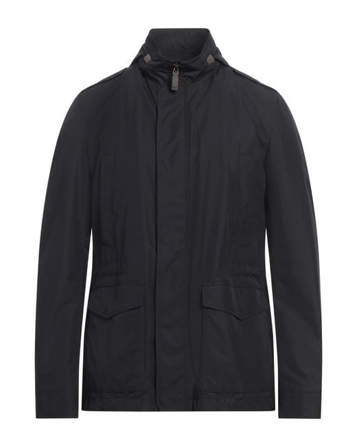 Herno Blue Jacket Polyester, Cotton, Viscose for men
