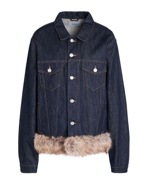 Coperni Blue Denim Outerwear Cotton, Polyester