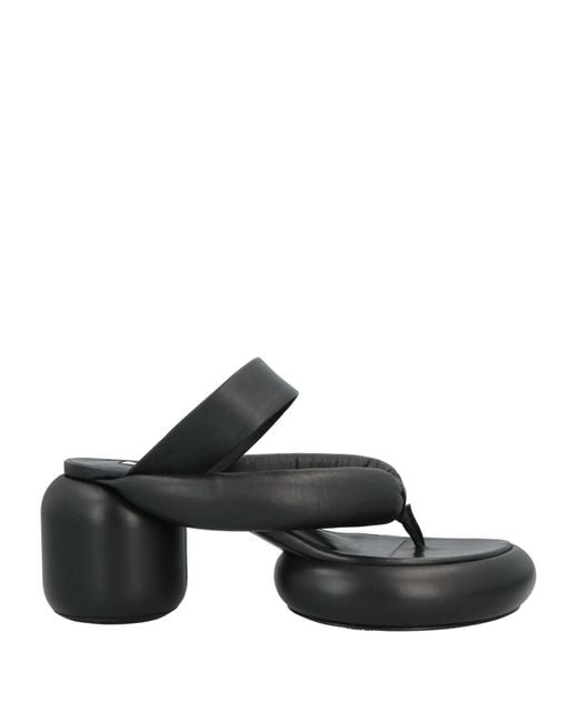 Jil Sander Black Thong Sandal