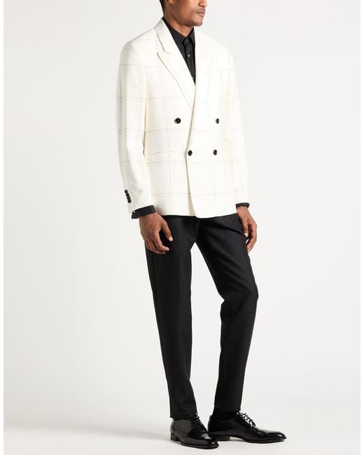 Lardini White Blazer Viscose for men