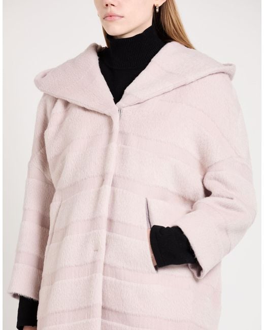 Herno Pink Coat Alpaca Wool, Virgin Wool