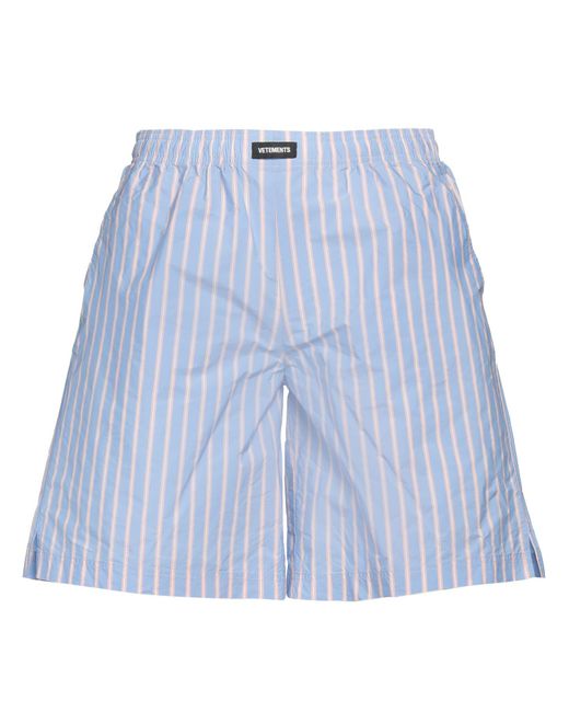 Vetements Blue Shorts & Bermuda Shorts Polyester, Polyamide for men