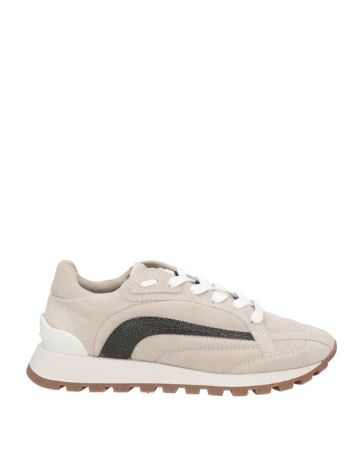 Brunello Cucinelli White Light Sneakers Leather