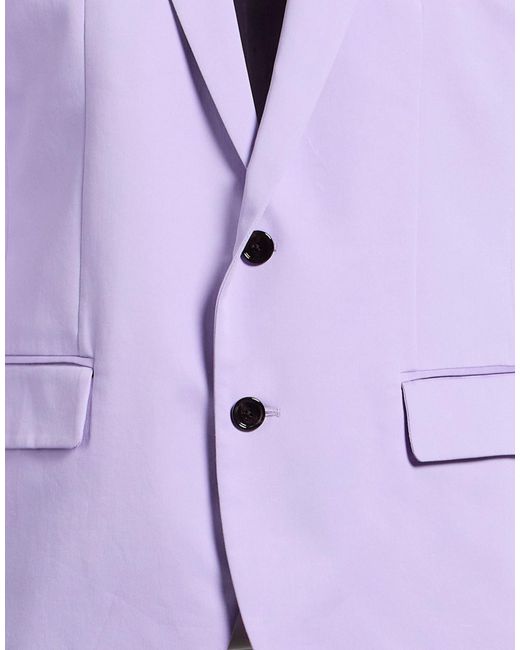 Dondup Purple Blazer Cotton, Silk, Elastane for men